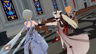 【MMD FIGHT】La signora vs travelers [upl. by Achorn552]