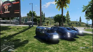 GTA 5 MIFA CONVOY ALL BLACK CAR MIFA CANGE ZEEKRX GX460 GXSTINGER WITH STREEING WHEEL [upl. by Harwilll551]