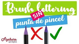 Cómo hacer Lettering Sin Punta de Pincel ❌ 🖌️ [upl. by Dulci]