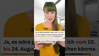 Urlaubsantrag einreichen ✈️ learngerman deutschlernen deutschkurs deutsch germancourse [upl. by Malda753]