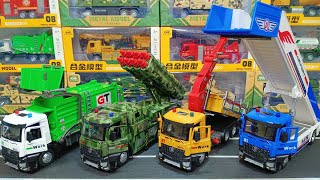 Diecast Truck Vehicle of Garbage Truck Military Truck Logging Truck Stair Passenger Truck [upl. by Doig]