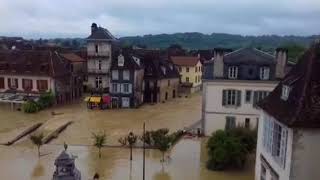 Inondations à SaliesdeBéarn [upl. by Eziechiele]