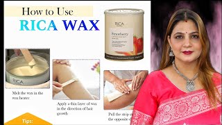 RICA WAX करने का आसान तरीका  RICA HAND WAXING STEP BY STEP TUTORIAL RICA HAND WAXING TUTORIAL [upl. by Irrol]