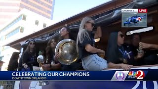 Championship parade for Orlando Pride bringing home NWSL trophy [upl. by Hachman]