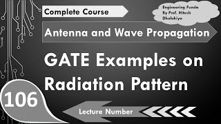 GATE example on Radiation Pattern of Dipole antenna in Antennas by Engineering Funda [upl. by Marni554]