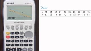 Regression Intercept and Slope Calculation more Casio fx9750GII [upl. by Gomez530]