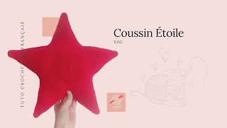 Coussin Étoile au Crochet [upl. by Aleunamme]