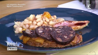 Recette  Tartine de l’Aude au boudin et rouget salade de lingots [upl. by Eliason]