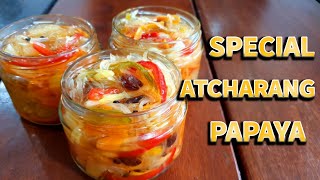 Atcharang Papaya Pickled Papaya How to Make Pickled Papaya  Atsarang Papaya  Lizas Best 13 [upl. by Nwahsud241]