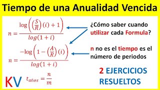 Como CALCULAR el 🕐TIEMPO o PLAZO de una ANUALIDAD VENCIDA [upl. by Norra]