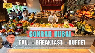 Conrad Dubai  Full  Breakfast Buffet  Restaurant  Ballaro  4K [upl. by Joannes]