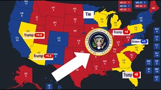 2024 ELECTION MAP BASED ON THE LATEST BATTLEGROUND STATE POLL June 22th [upl. by Aymahs]