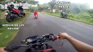 Aprilia SR 125 2023 Test Ride  Unexpected Seen Happened  Almost Crashed With Pillion [upl. by Iosep818]