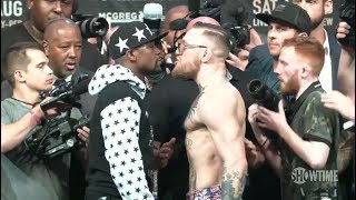 Mayweather vs McGregor World Tour New York Faceoff [upl. by Doniv293]