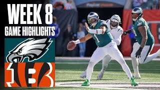 Eagles at Bengals  Week 8 Highlights [upl. by Retseh]