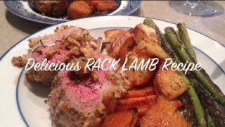 Rack Lamb Recipe and Vegetables Baked Delicious [upl. by Isidro]