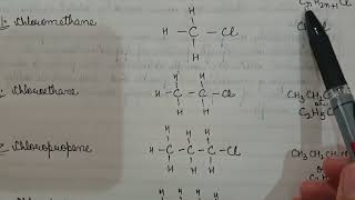 chloromethanechloroethane chloropropanechlorobutane chloropentane chlorohexane structure names [upl. by Oyam]