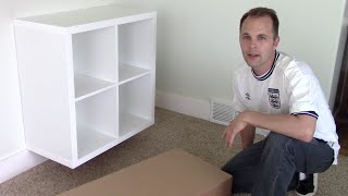 Ikea EXPEDIT  KALLAX shelf  how to assemble and wall mount bookcase [upl. by Nile]