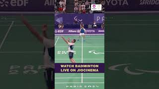 lightningfast reflexes from Tarun Dhillon  Paralympics Badminton Highlights  JioCinema [upl. by Nwahshar659]