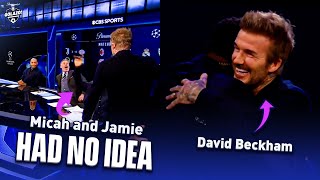 David Beckham SURPRISES Thierry Henry Jamie Carragher amp Micah Richards  UCL Today  CBS Sports [upl. by Danczyk]