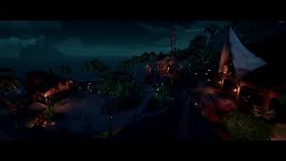 Sea of Thieves  Night at Plunder Outpost ambience [upl. by Rutan]