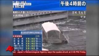 Hundreds Killed in Tsunami After 89 Japan Quake [upl. by Mohun]