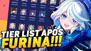 TIER LIST DOS MELHORES PERSONAGENS DO JOGO APÓS FURINA  GENSHIN IMPACT 42 [upl. by Meta]