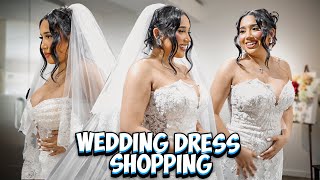 TRYING WEDDING DRESSES ON FOR THE FIRST TIME EMOTIONAL [upl. by Latreshia]