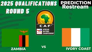 Zambia 1 vs 0 Ivory Coast Live CAF Africa Nations Cup 2024 Qualification 2024 Commentary Score [upl. by Ricki]