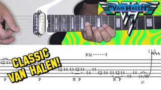 Van Halen  Feel Your Love Tonight  Guitar Lesson Solo with Tabs [upl. by Dleifxam501]