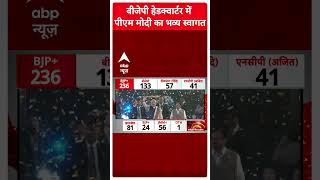 Assembly Election Results बीजेपी हेडक्वार्टर में PM Modi का भव्य स्वागत  shorts [upl. by Enihpesoj]