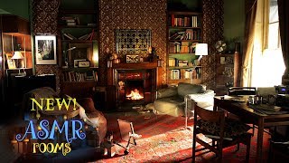 Sherlock Inspired Ambience  221B Baker St ASMR  Violin Fire London White Noise [upl. by Waechter]