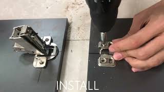 How to install VADANIA 165  180 Degree Hinges Frameless Cabinet Doors Hinges [upl. by Abraham625]