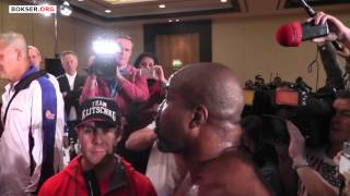 Shannon Briggs disrupts Klitschko vs Leapai press conference full version [upl. by Almire]