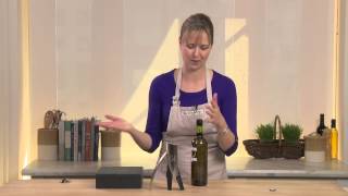 How to Use the Le Creuset Vertical Lever Wine Opener  WilliamsSonoma [upl. by Fadas]