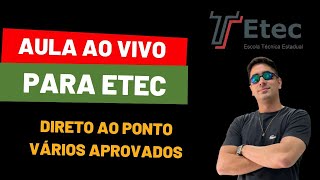 AULA PARA ETEC 2023 AO VIVO  TODAS AS MATÉRIAS [upl. by Davey71]