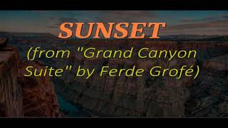 SUNSET from quotGrand Canyon Suitequot  My Cover [upl. by Maryrose]