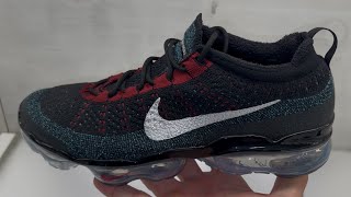 Nike Air VaporMax 2023 Flyknit Black Red Universtiy Blue Shoes [upl. by Manchester]