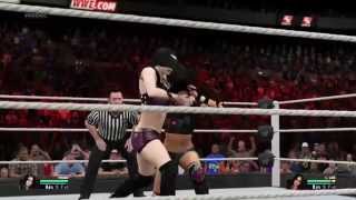 WWE 2K15 Universe  AJ Lee vs Paige Divas Championship Match Night of Chamipons PPV [upl. by Enahsed]