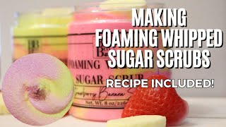 Making Foaming Sugar Scrubs with Recipe [upl. by Johnna]