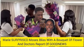 Moses Bliss Cry Out As Marie Surprised Him With Doctors Report Of Goodnews With Flower From Heaven [upl. by Udale]