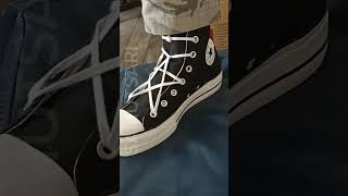 Star Shoelace Design on Converse Platforms shoelaces converse [upl. by Arde811]