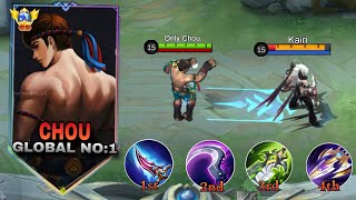 SUPREME CHOU NEW SECRET BUILD FOR HIGH HP HEROS  Mlbb Chou Best Build 2024  Mlbb [upl. by Hakan]