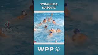 Water polo goal from the post by Strahinja Rasovic shorts pallanuoto vaterpolo sport goals [upl. by Ahtanamas]