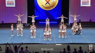 Team England Adaptive Abilities Unified Median  Cheerleading World Championship 2024 [upl. by Oihsoy]