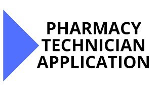 TUTORIAL  Initial Pharmacy Technician Application [upl. by Brosy]