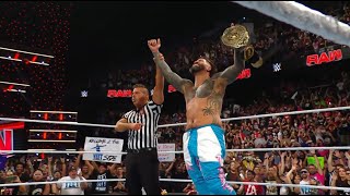 WTF Jey Uso WINS INTERCONTINENTAL CHAMPIONSHIP On Raw  Jey Uso Defeats Bron Breakker  WWE Raw [upl. by Bowler446]