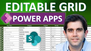 Editable Grid in Power Apps  SharePoint List [upl. by Yreffoeg]