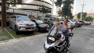 Mocha Uson testing and warming her BMW R 1250 GS motorcycle [upl. by Marelya]