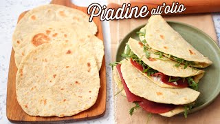 PIADINE MORBIDISSIME SENZA LIEVITO  allolio doliva  Ricetta semplice LifeampChiara [upl. by Igiul]